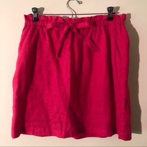 Pink Linen Skirt